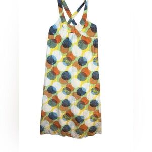 Garnet hill colorful silk dress size 6